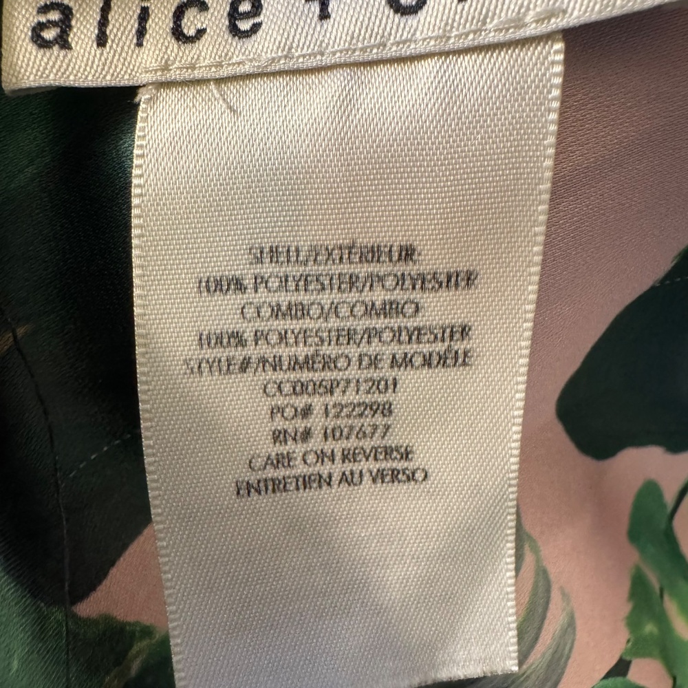 Alice & Olivia Lynn Reversible Short Palm Print Hawaii Kimono Robe Patchwork M/L - Picture 11 of 12